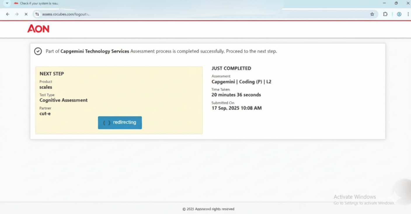 Coding Assessment Completed