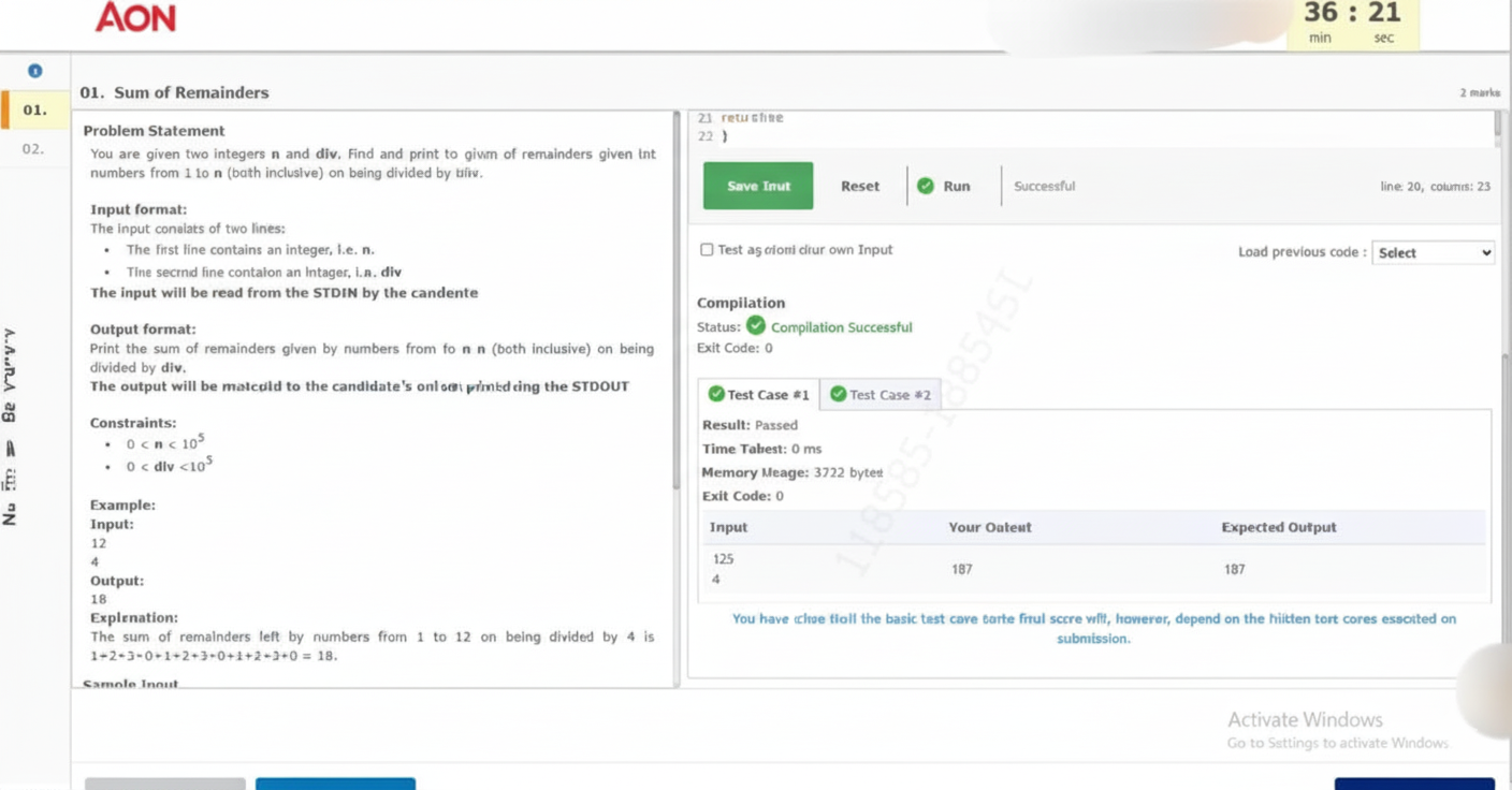 Capgemini Q1 - Sum of Remainders